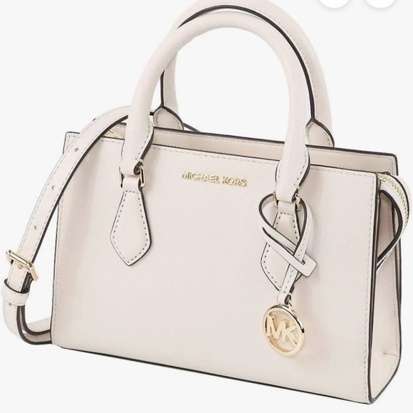 Michael Kors Sheila Small Satchel Handbag in Cream - Picture 2 of 6